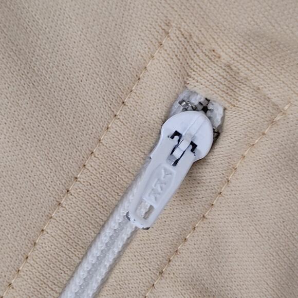 Vintage 90s MOD Track Jacket Large 23x25 Beige Brown - Picture 11 of 16